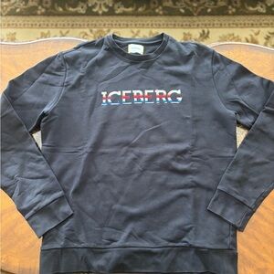 Iceberg Men's Black Crewneck Sweater Size Large